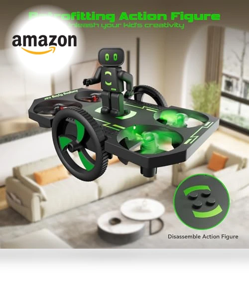 Mini Nano Indoor RC Quadcopter Toy with Jumping Car Mode — Flying Toys