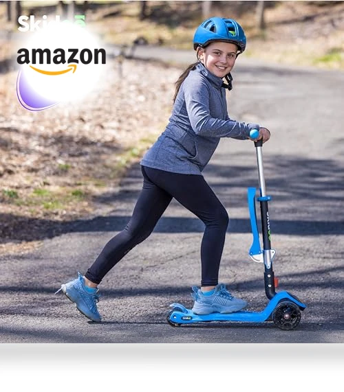 SKIDEE SP2 Kids Scooter – Foldable, LED Wheels, Seat — Push Scooters, SKIDEE
