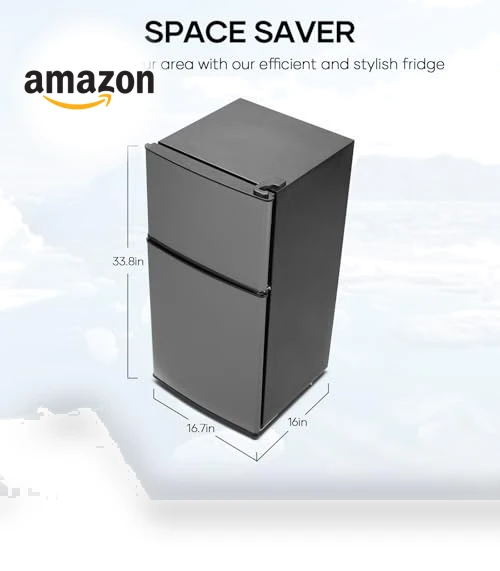 2.8 Cu.Ft Fridge with Freezer, 7 Settings Temperature Adjustable, Low Noise — Mini Fridges, BODIOO
