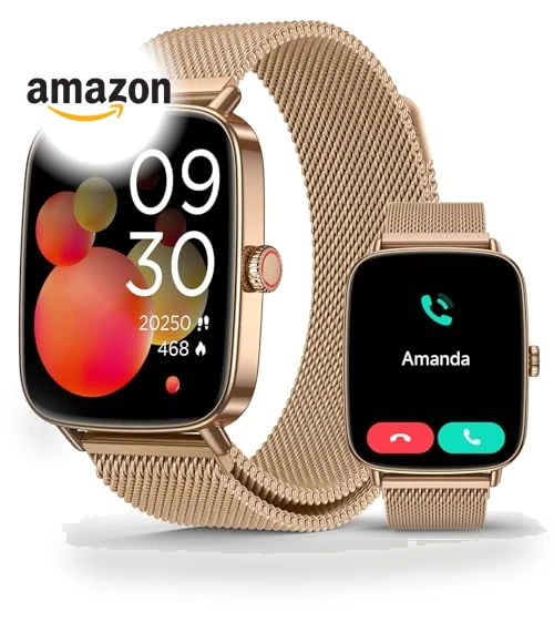 AI Voice Smartwatch for Women with Heart Rate Monitor, IP68 Waterproof — Smartwatches, SOUYIE