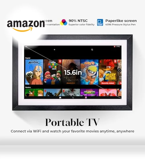 15.6" Wall Digital Calendar with Touchscreen, Smart Home Hub, and Voice Assistant — Television, Changing