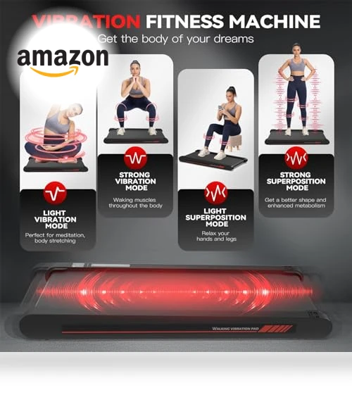 3 in 1 Under Desk Treadmill with APP and Vibration Pad — Vibration Plates, Sperax
