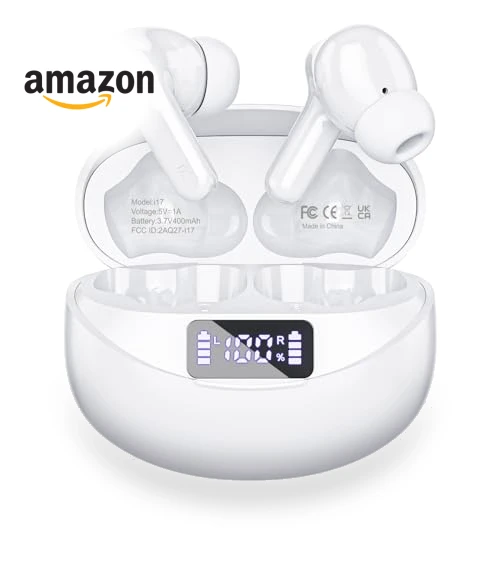 Bluetooth 5.3 Wireless Earbuds with ENC Noise Cancelling Mic — In-Ear Headphones, Bcaikair
