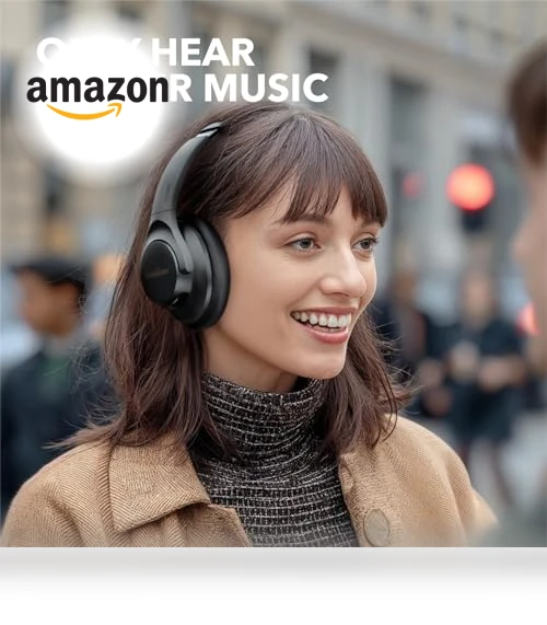 Hybrid Active Noise Cancelling Headphones, Wireless Over Ear Bluetooth Headphones, 60H Playtime, Hi-Res Audio, Deep Bass — Over-Ear Headphones, Anker