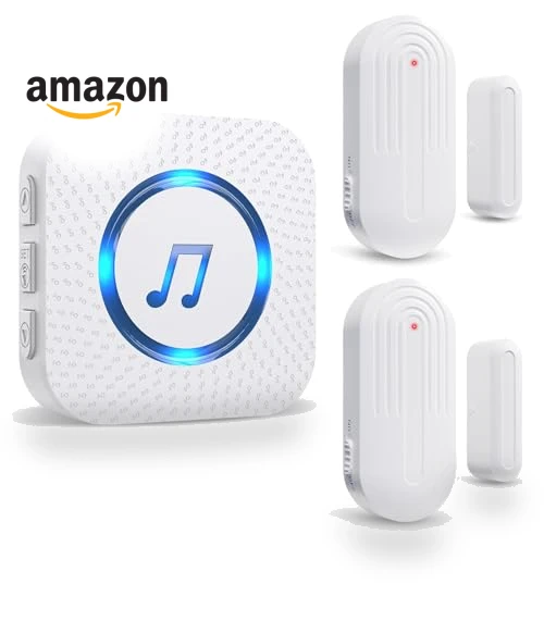 Wireless Door Sensor Chime with 500 FT Range, 26 Chimes, 5 Adjustable Volume — Kits, SanJie