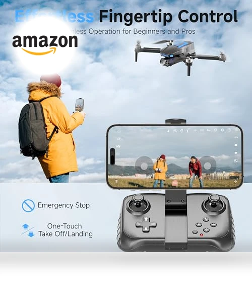 4K Camera Drone with Brushless Motors, Foldable RC Quadcopter — Drones, PLEGBLE