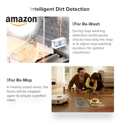 Robot Vacuum and Mop, All-in-One Dock, PreciSense LiDAR Navigation, Smart Dirt Detection — Smart Cleaning Robots, Roborock
