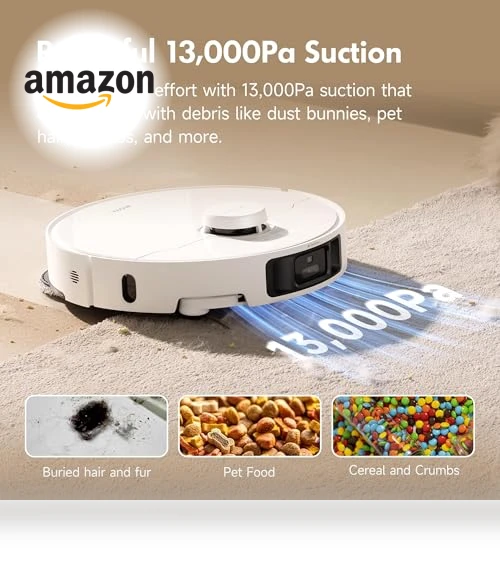 Robot Vacuum and Mop Combo with 13,000Pa Suction, Hot Water Mop Washing — Smart Cleaning Robots, MOVA