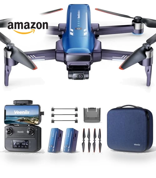 8K Camera Drone with 3-Axis Gimbal, 80min Flight Time — Cinematic Gear, Veeniix
