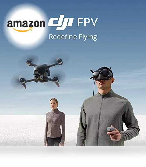 FPV Drone Combo with Remote Controller and Goggles (Renewed) — Drones, DJI