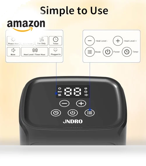 Portable Ceramic Space Heater with Adjustable Thermostat — Portable Heating Solutions, JNDRO