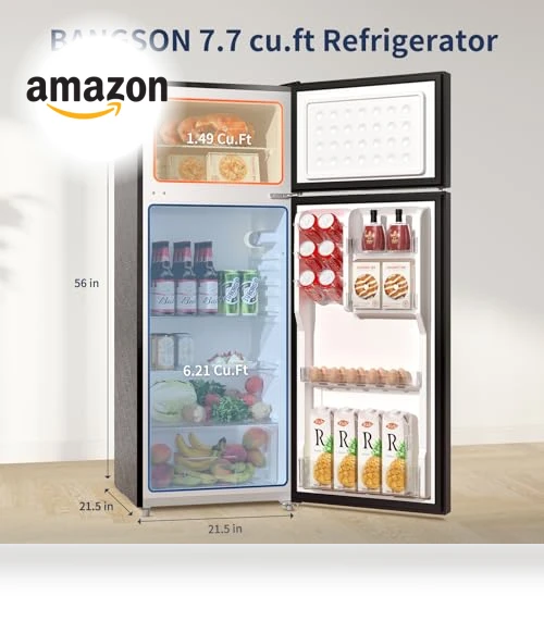 Apartment Size Refrigerator with Freezer — Mini Fridges, BANGSON