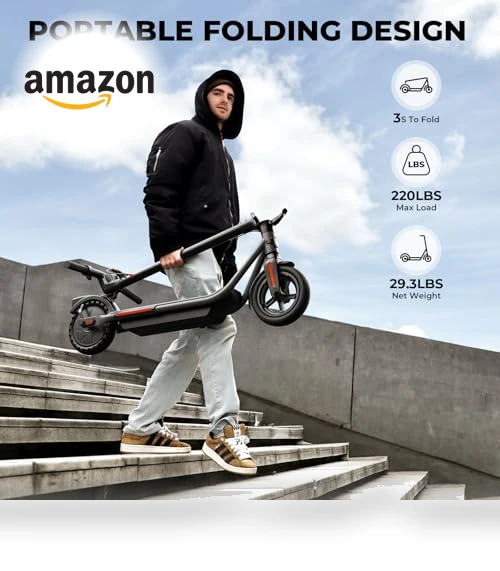 Electric Scooter with 10" Tires and 600W Peak Motor — Electric Self-Balancing Scooters, SISIGAD