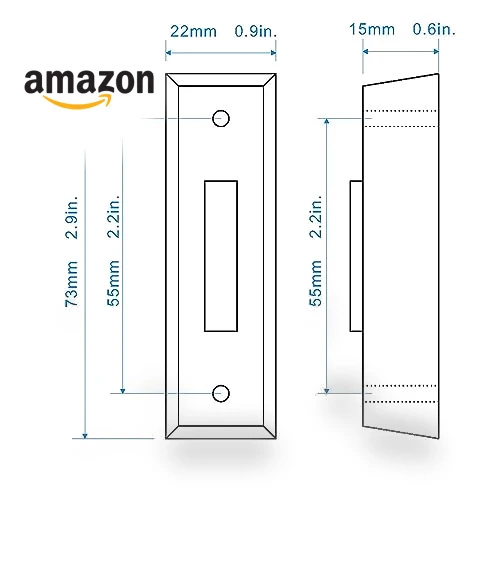 LED Lighted Doorbell Button Push Switch — Wall Lighting, WESUA