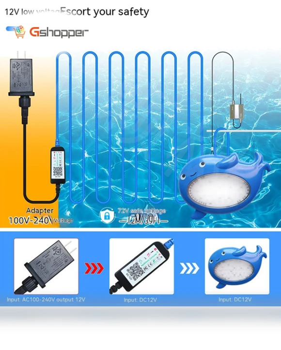 Swimming Pool Wall Mounted Underwater Ambient Light — Lighting, KESHU