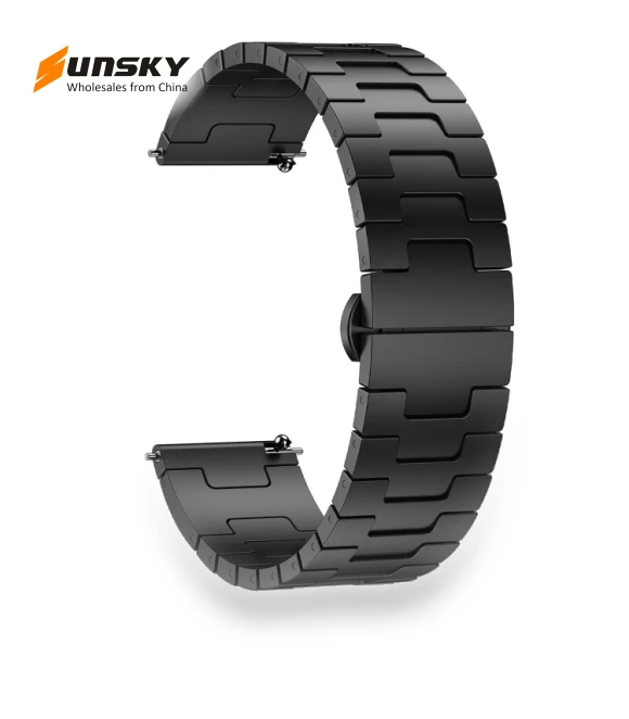 H-shaped Butterfly Buckle Stainless Steel Watch Band — Bands