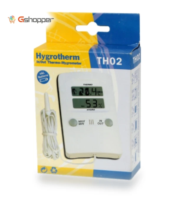Digital LCD Indoor Outdoor Sensor Probe Weather Humidity Hygrometer Thermometer — Barometers