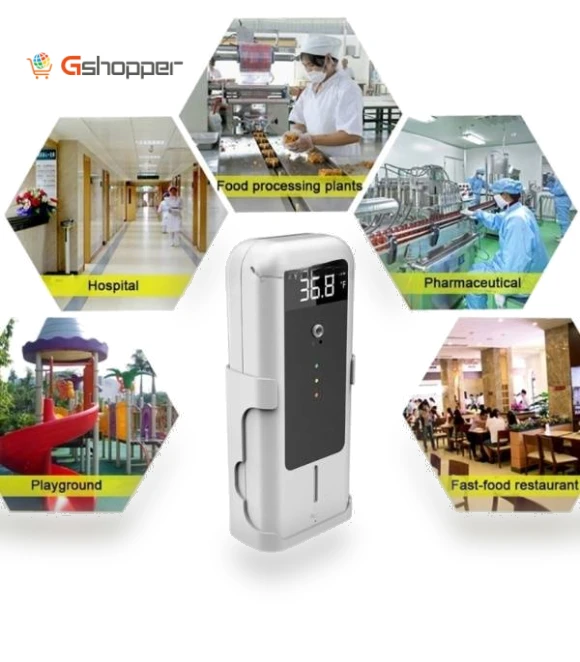 Infrared Thermometer and Automatic Infrared Sensor Sterilization Dispenser with Tripod Mount Holder — Temperature Measurement Devices