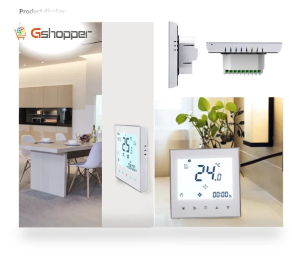 Touch LCD Digital WiFi Heating Room Thermostat with Sensor — Home Climate Control, BHT