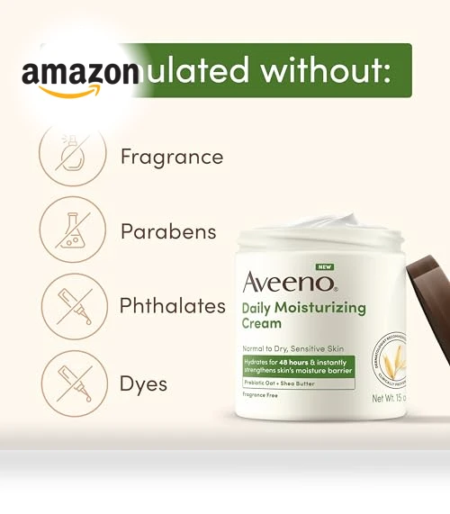 Daily Moisturizing Cream with Prebiotic Oat & Shea Butter — Creams & Moisturizers, Aveeno