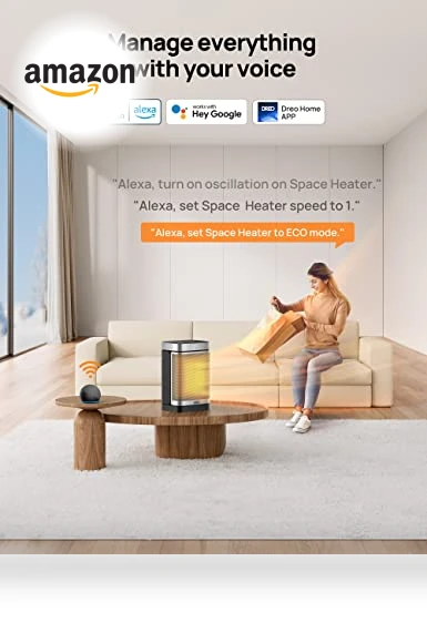 Smart Space Heater with WiFi, Alexa & Google Assistant — Portable Heating Solutions, Dreo