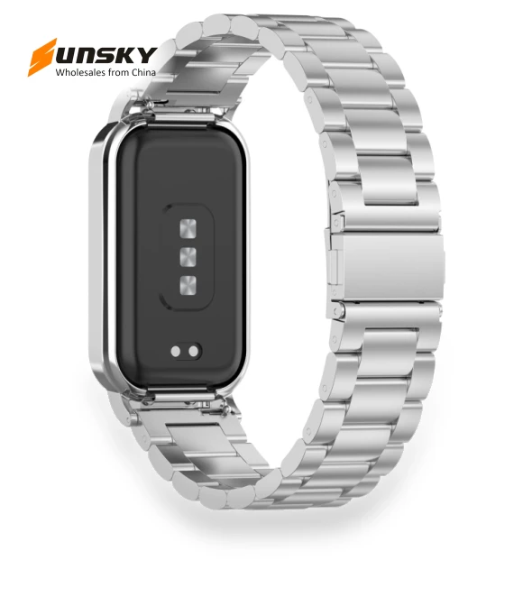 Stainless Steel Watch Band with Metal Frame — Fitness Bands, Xiaomi