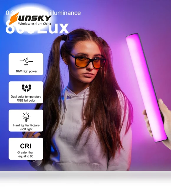 Photo Handheld Full Color RGB Stick Light — Selfie Lights, PULUZ