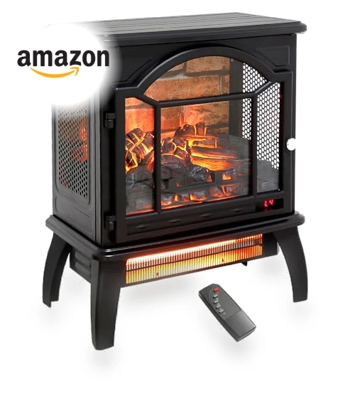 Freestanding Electric Fireplace Heater — Portable Heating Solutions, KOFOHON