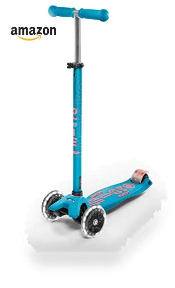 Three Wheeled Lean-to-Steer Scooter with Light-Up Wheels — Push Scooters, Micro