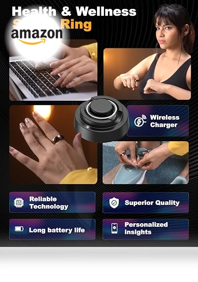 Titanium Unisex Smart Ring with Sleep, Heart Rate, Activity & Fitness Tracking — Smartwatches, aabo