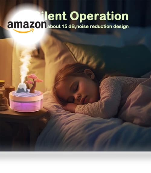 Night Light Humidifier with 2 Mist Modes — Air Moisturizers, ShunChengFa