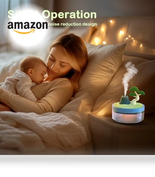 Night Light Humidifier with 2 Mist Modes — Air Moisturizers, ShunChengFa