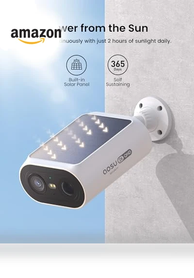Solar Security Cameras Wireless Outdoor — Smart Home Security, AOSU