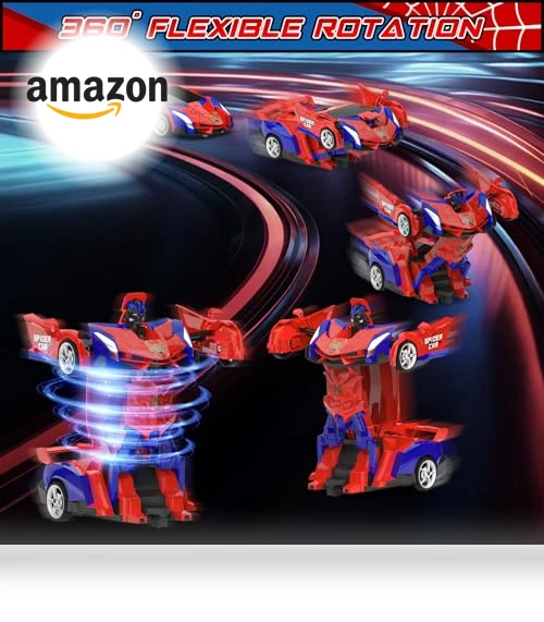 Transform RC Cars with 360° Rotation — Interactive Figures & Robots, BLUEJAY