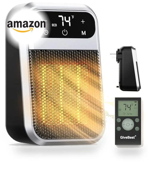Wall Outlet Space Heater with Remote — Portable Heating Solutions, GiveBest