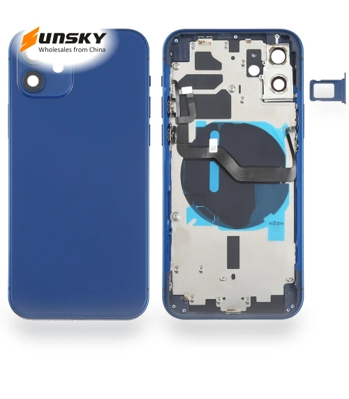 Battery Back Cover with Side Keys & Card Tray & Power + Volume Flex Cable & Wireless Charging Module — Back Covers