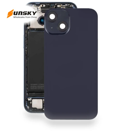 Glass Battery Back Cover with Flash Bracket + Wireless Charging Module — Back Covers