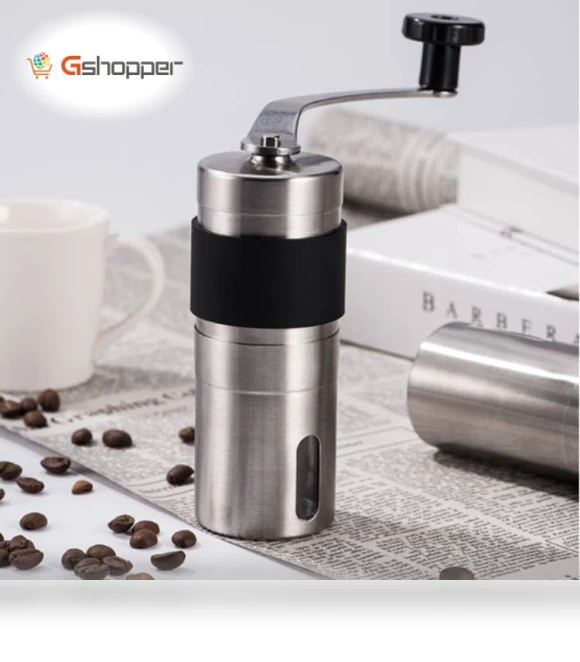 Portable Conical Burr Mill Manual Coffee Bean Grinder — Electric Blade Coffee Grinders