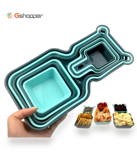 Rainbow Plate Fruit Snack Plate with Multi-Measuring Spoon — Spoons