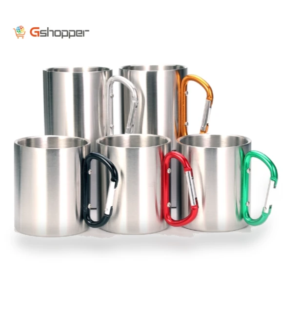 Double-layered mug with carabiner — Travel Mugs