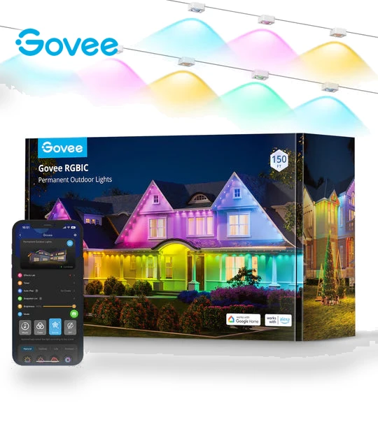 RGBIC LED Permanent Outdoor Lights — Outdoor Security & Flood Lighting, Govee