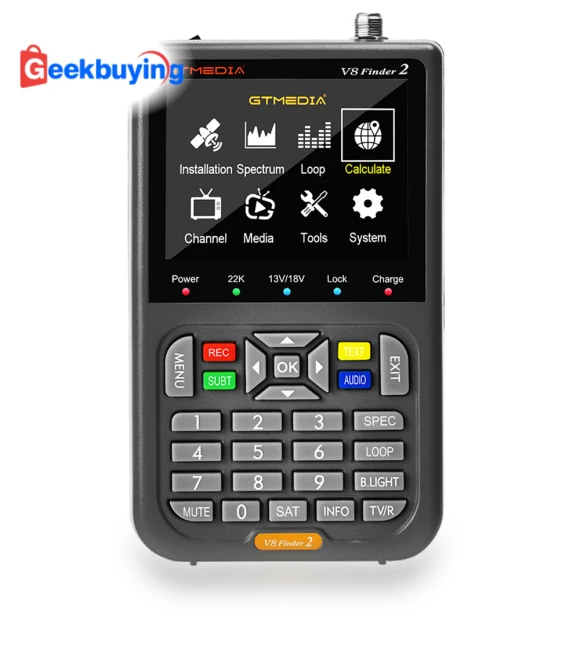 Satellite Finder Digital FTA DVB-S/S2/S2X Signal Measuring Meter Detector Receiver — Satellite Finders, GTMEDIA