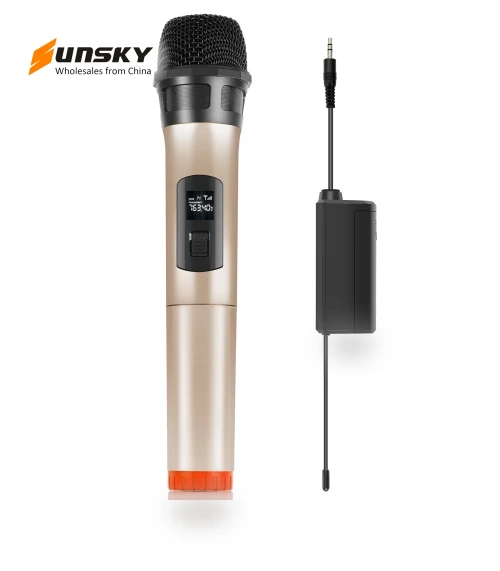 UHF Wireless Dynamic Microphone with LED Display — Dynamic, PULUZ