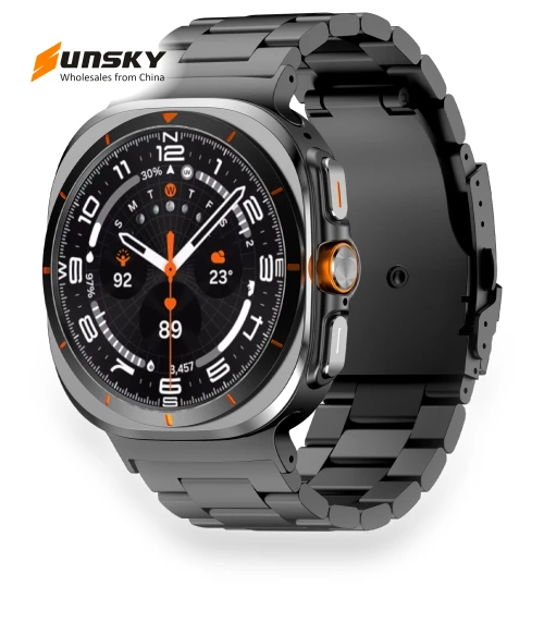 Three Beads Titanium Alloy Metal Watch Band — Bands, Samsung