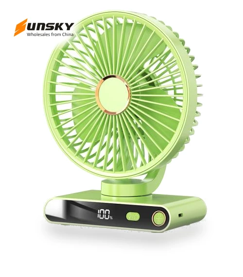 LED Smart Digital Display Desktop Night Light Fan — Portable USB Fans