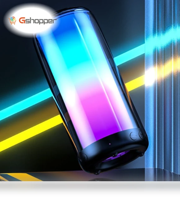 Bluetooth Speaker with Colorful Lights — Portable Audio, Lenovo