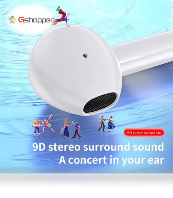 BT-compatible Earphones 9D HIFI Sound Sport Waterproof TWS Wireless Headphones Earbuds With Mic — In-Ear Headphones