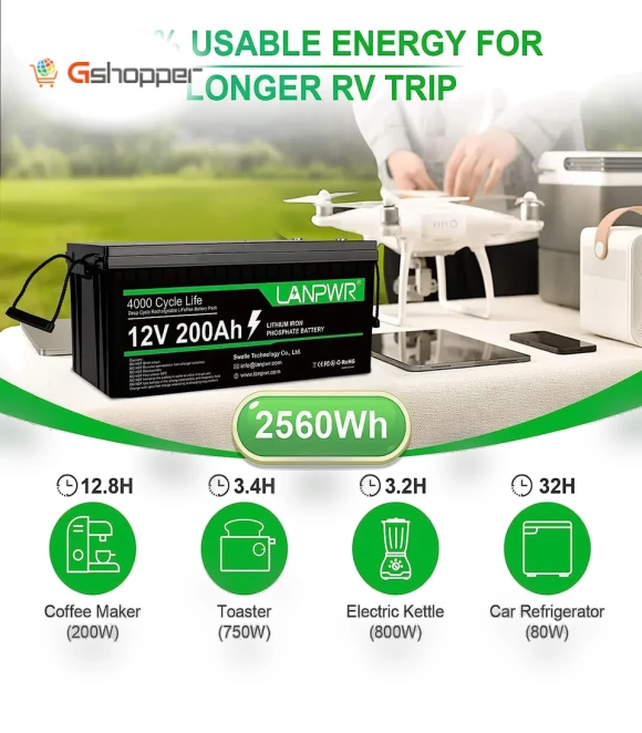 Lithium Battery Pack Backup Power — 12V Batteries, LANPWR