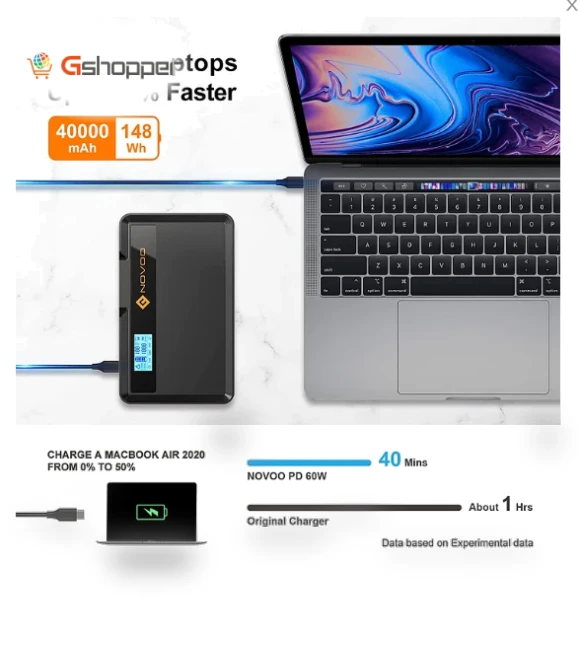 Portable Laptop Charger with Battery Pack and AC Outlet — Chargers