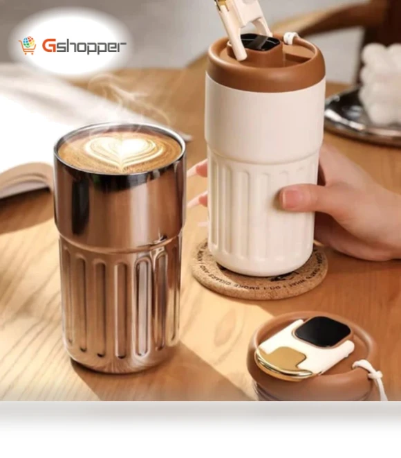 Coffee Thermos With Temperature Display — Beverage Warmers